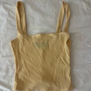 reformation yellow crop top